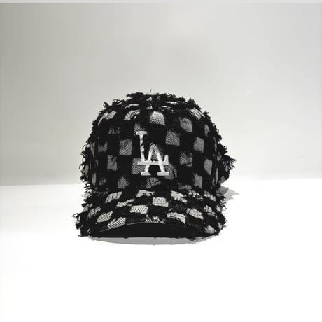 USA買付　9FORTY A-FRAME LOS ANGELES DODGERS “FRAYED CHECKERBOARD” SNAPBACK CAP　NE-86