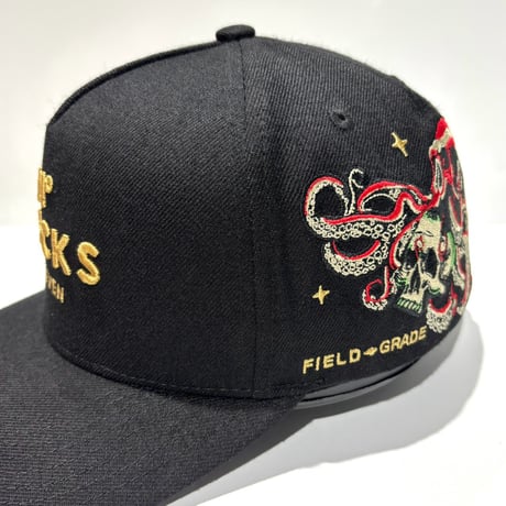 USA買付 FIELD GRADE NO F*CKS GIVEN SAILOR ウール スナップバックキャップ / BLACK  US-52