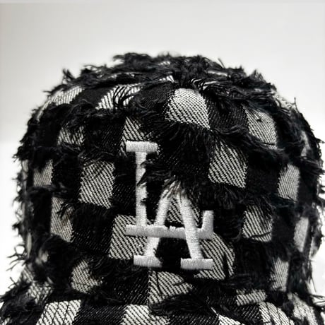 USA買付　9FORTY A-FRAME LOS ANGELES DODGERS “FRAYED CHECKERBOARD” SNAPBACK CAP　NE-86