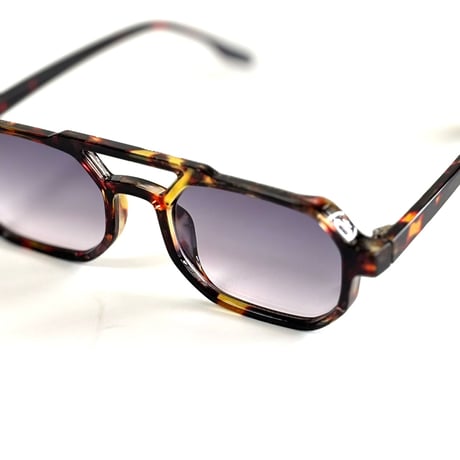 OLD SCHOOL DOUBLE BRIDGE SQUARE SUNGLASSES SG-01