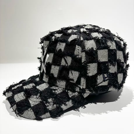 USA買付　9FORTY A-FRAME NY  “FRAYED CHECKERBOARD” SNAPBACK CAP　NE-87
