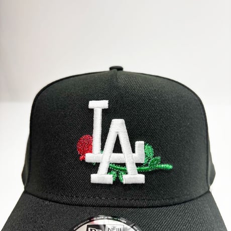USA買付　NEW ERA 9FORTY A-FRAME LOS ANGELES DODGERS ROSE SNAPBACK CAP BLACK　NE-109