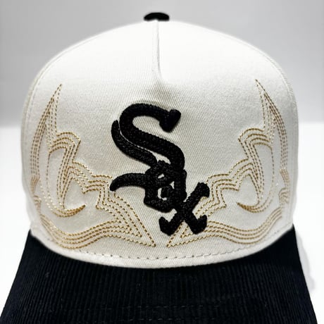 USA買付　NEW ERA 9FORTY A-FRAME CHICAGO WHITE SOX WESTERN STITCH CORDUROY CAP / STONE × BLACK　NE-120