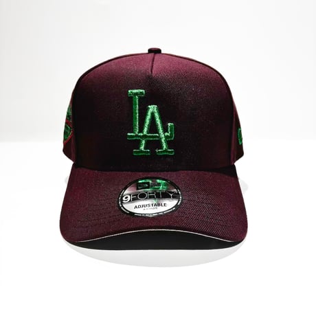 USA買付　NEW ERA Los Angeles Dodgers 9FORTY A-Frame World Series Champions Cap – Burgundy / Green NE-81