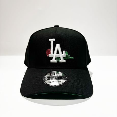 USA買付　NEW ERA 9FORTY A-FRAME LOS ANGELES DODGERS ROSE SNAPBACK CAP BLACK　NE-109