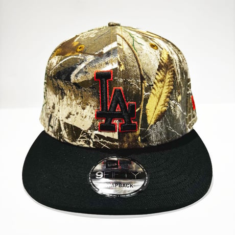 USA買付　NEW ERA 9FIFTY LOS ANGELES DODGERS REALTREE ORANGE POP SNAPBACK CAMO / BLACK　NE-118