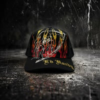 USA買付 ED HARDY COWBOY SKULL RHINESTONE TRUCKER MESH CAP BLACK US-40