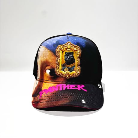 USA買付　GOORIN BROS. PANTHER PORTRAIT GRAPHIC TRUCKER CAP BLACK / PINK　 US-39