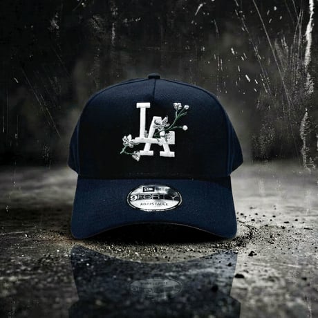 USA買付 NEW ERA 9FORTY A-FRAME LOS ANGELES DODGERS FLORAL CAP NAVY　 NE-95