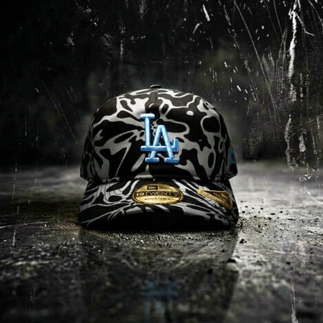 USA買付　LOS ANGELES DODGERS 19TWENTY ABSTRACT CAMO CAP – BLACK /　 NE-77