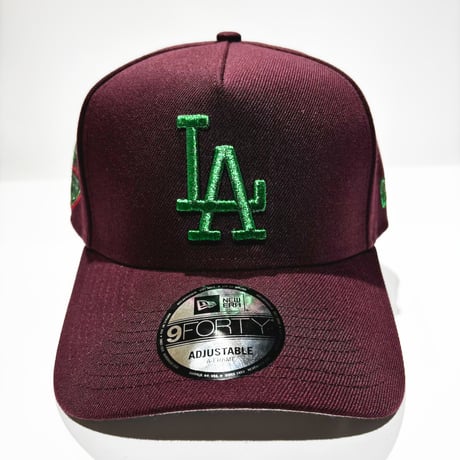 USA買付　NEW ERA Los Angeles Dodgers 9FORTY A-Frame World Series Champions Cap – Burgundy / Green NE-81