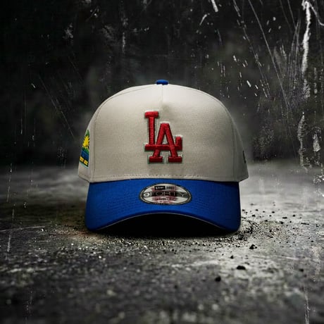 USA買付　NEW ERA 9FORTY A-FRAME LOS ANGELES DODGERS DODGER STADIUM 60TH ANNIVERSARY IVORY / BLUE　NE-114