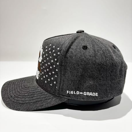 USA買付　FIELD GRADE ROADS NOWHERE SKULL COWBOY SNAPBACK CAP BLACK　 US-35