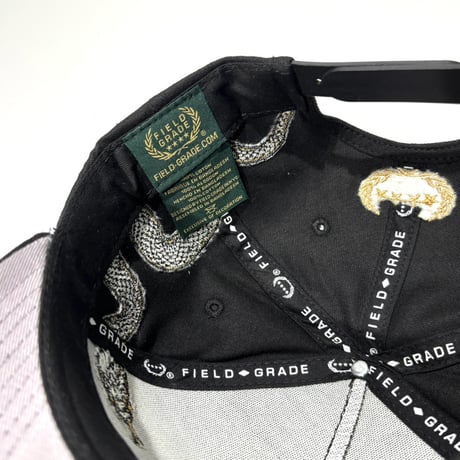 USA買付 FIELD GRADE NO F*CKS GIVEN GOLD SNAKE スナップバックキャップ / BLACK×GOLD  US-51