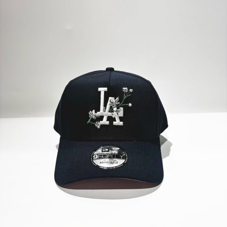 USA買付 NEW ERA 9FORTY A-FRAME LOS ANGELES DODGERS FLORAL CAP NAVY　 NE-95