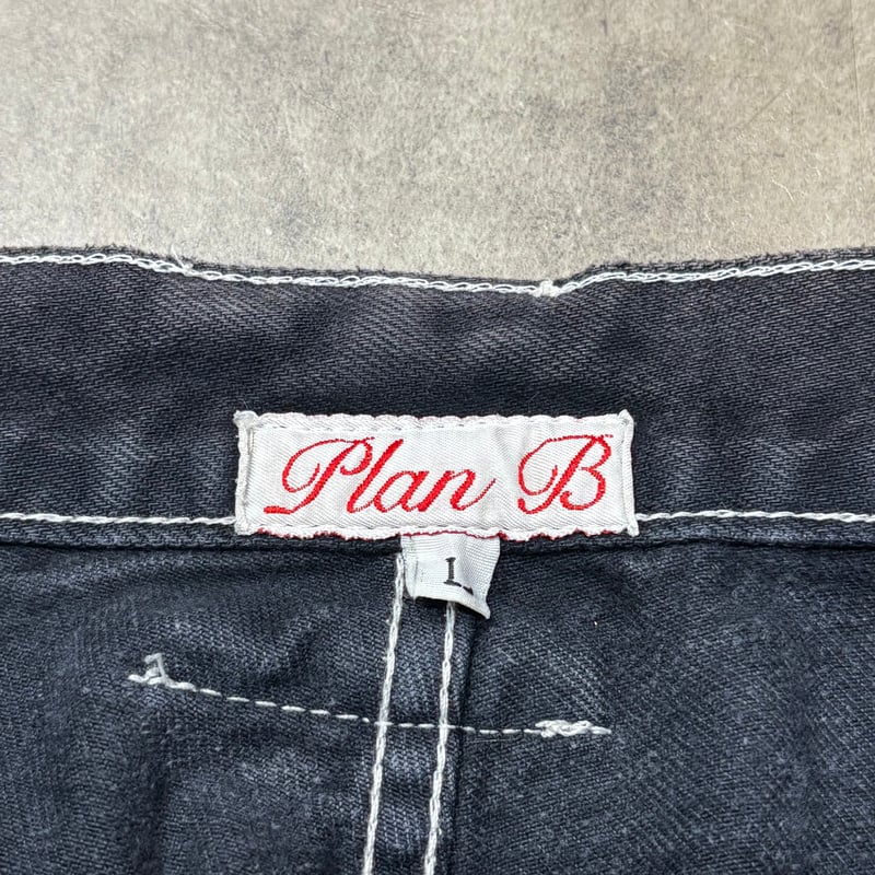 90s Plan B Skateboards Black Denim Shorts | Sni