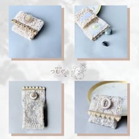 インド刺繡リボンのミニポーチ