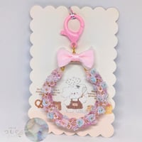 ソフトバラアクリルすずらんリース6センチ