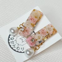 かすみそうのイヤリング（ピンク）