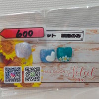 足親指用ネイルチップ　パープルブルー