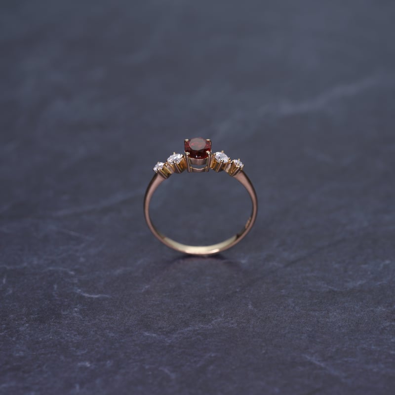 １８Ｋガーネットリング 天然ガーネット18Kリング | Velora Gems & Jewelry
