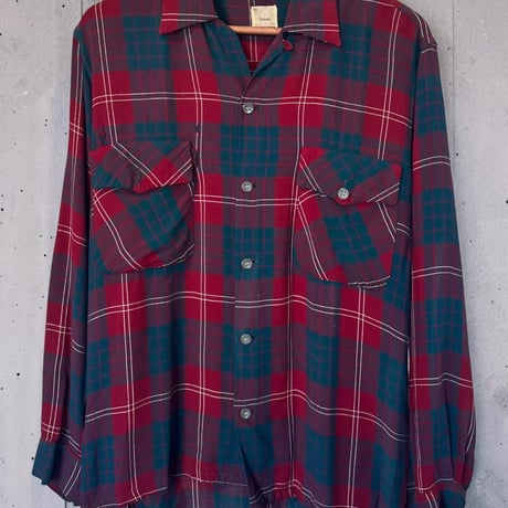 50s Ra-Vela I.MILLER レーヨンギャバシャツ Mサイズ