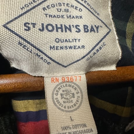 90s00s St. John’s Bay チェック ボタンダウンシャツ Lサイズ