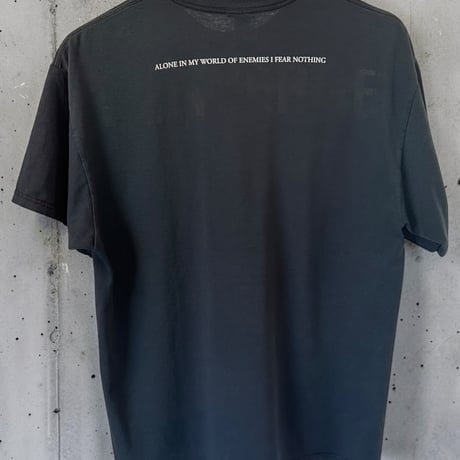 90s アニマルプリントTシャツ 黒染め