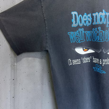 90s USA製 NO FEAR 墨黒Tシャツ サイズL