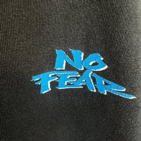 90s USA製 NO FEAR 墨黒Tシャツ サイズL