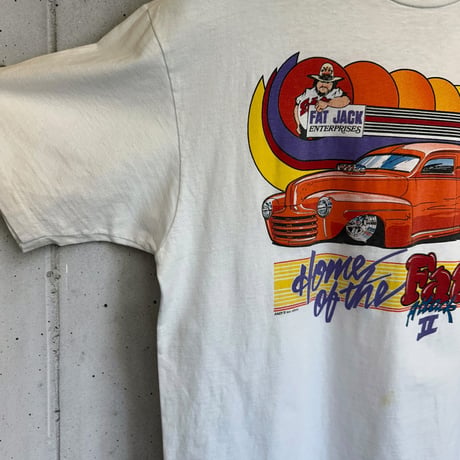 80s90s FAT JACK 両面プリント USA製 Tシャツ XL