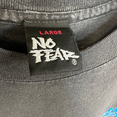 90s USA製 NO FEAR 墨黒Tシャツ サイズL