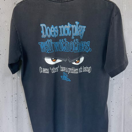 90s USA製 NO FEAR 墨黒Tシャツ サイズL