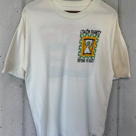 90s 1992アースデイ 環境問題 両面プリントT