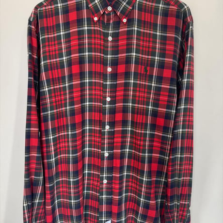 90s Ralph Lauren ボタンダウン チェックシャツ XLサイズ