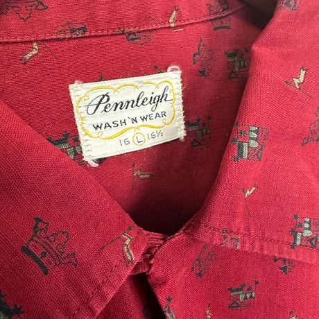 50s60s PENNLEIGH シャツ 16〜16½