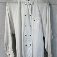 スタンドカラー ダブルボタン コットンシャツ 52