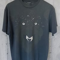 90s アニマルプリントTシャツ 黒染め