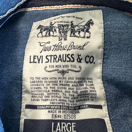 Levi’s デニムワークシャツ Lサイズ