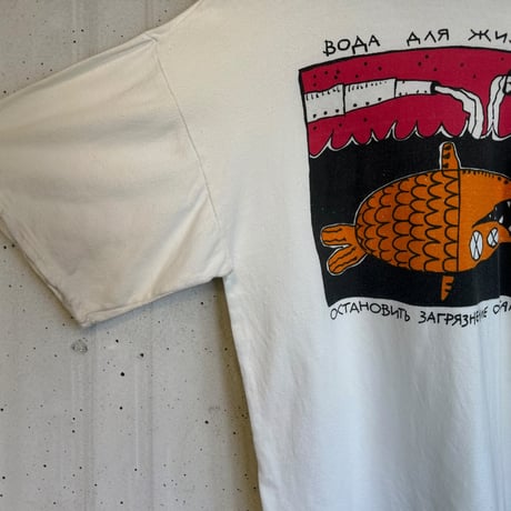 90s 1992アースデイ 環境問題 両面プリントT