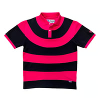ALWAYS CURVED STRIPE POLO PINK / BLACK