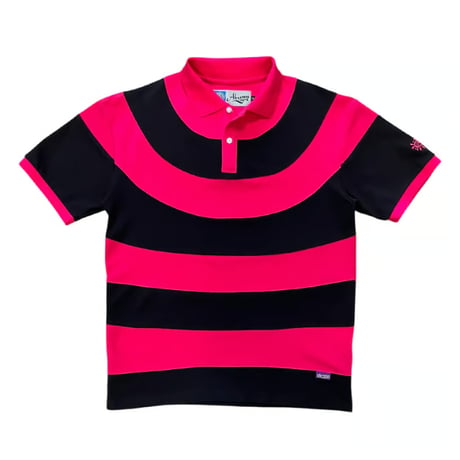 ALWAYS CURVED STRIPE POLO PINK / BLACK