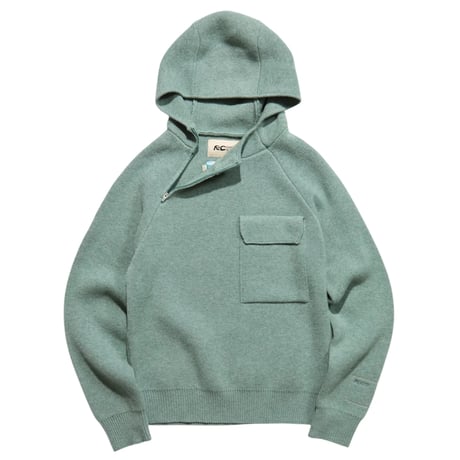 RC OUTDOOR SUPPLY HOODED QUATER ZIP SWEATER LICHEN