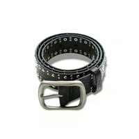 SEAPUNCH LEATHER BELT BLACK