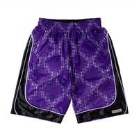 ALWAYS REVERSIBLE CROSS PLAID SHORTS PURPLE / BLACK