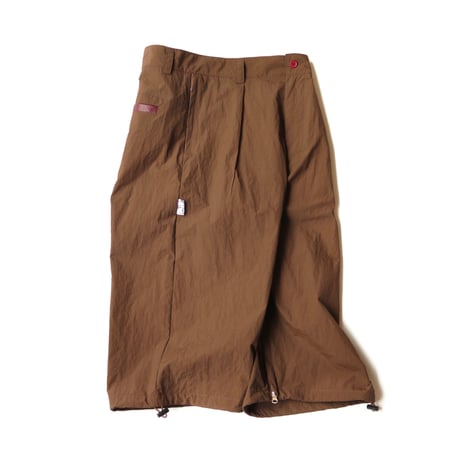 ATTEST NYLON SLACKS SHORTS BROWN