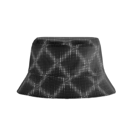 ALWAYS @SUN REVERSIBLE CROSS PLAID BUCKET HAT GREY / BLACK