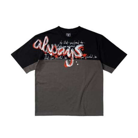 ALWAYS WAZA PANELLED TEE GREY / BLACK