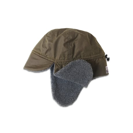 POSA WAXED COTTON TRAPPER HAT OLIVE