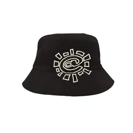 ALWAYS @SUN REVERSIBLE CROSS PLAID BUCKET HAT GREY / BLACK